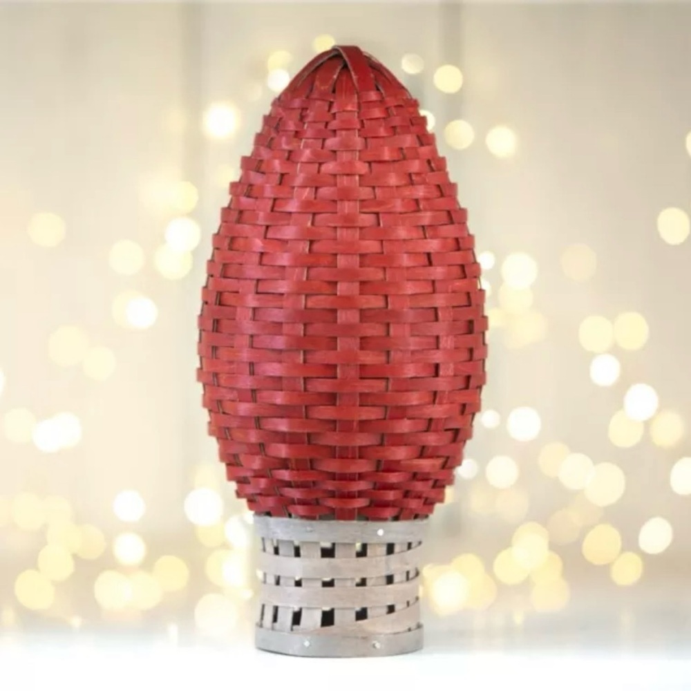 Longaberger Dresden & Co. Red Woven Christmas Bulb
